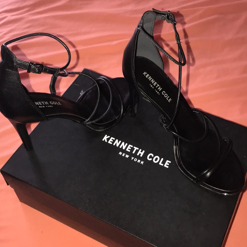 Black Strappy Heeled Sandals